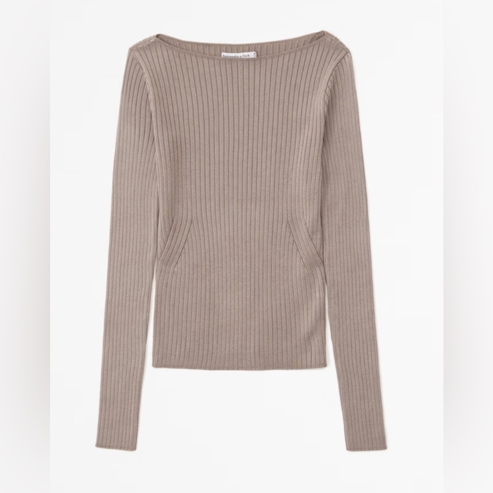 Abercrombie glossy slash sweater top